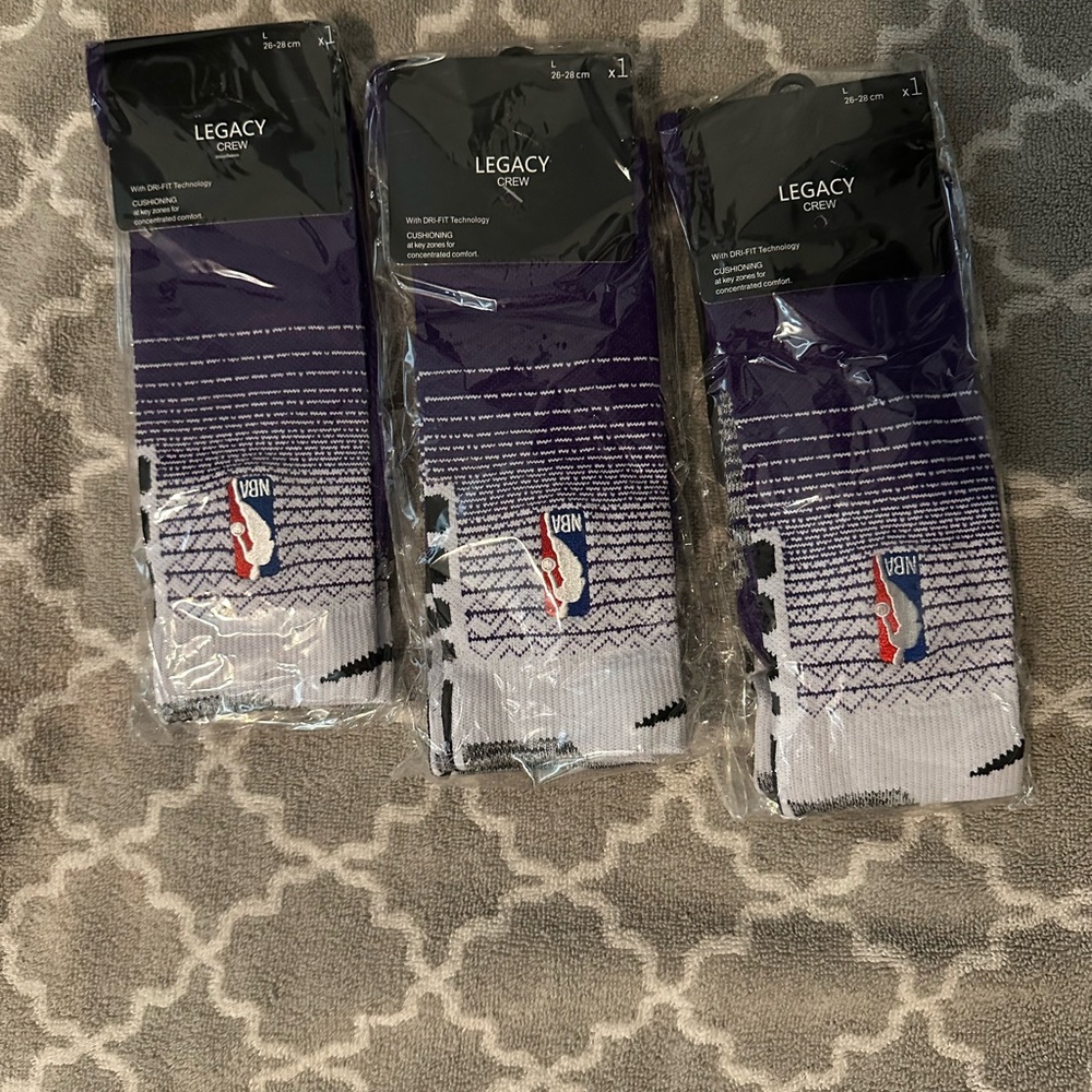NBA Nike Legacy Crew NBA Purple Socks